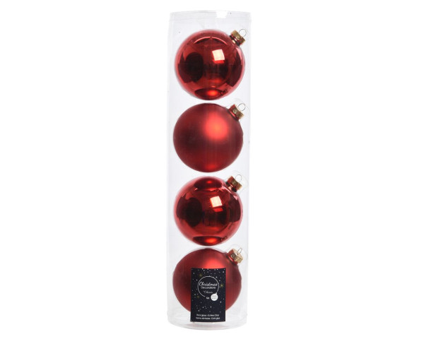 Weihnachtskugel-Box WEIHNACHTSROT in rot aus Glas