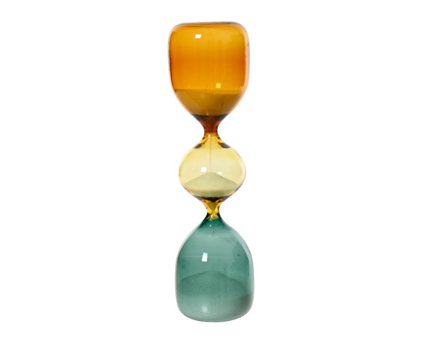 Sanduhr in mehrfarbig aus Glas