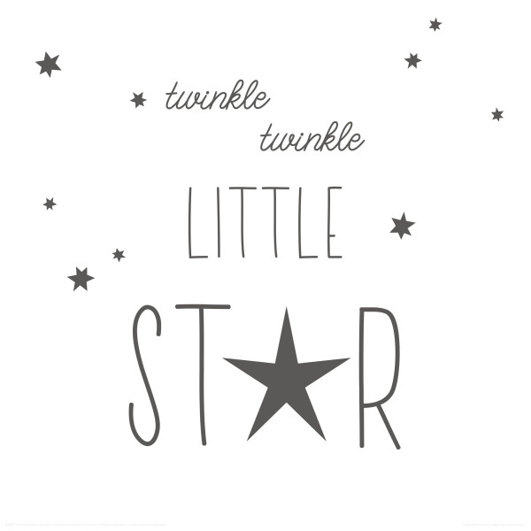 Bild TWINKLE LITTLE STAR in mehrfarbig aus Papier