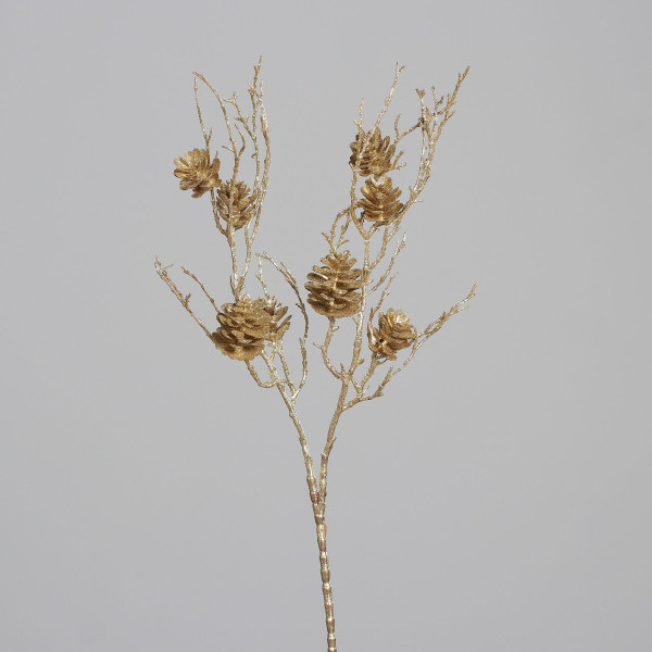 Kunstpflanze ZWEIG in goldfarben aus Kunststoff