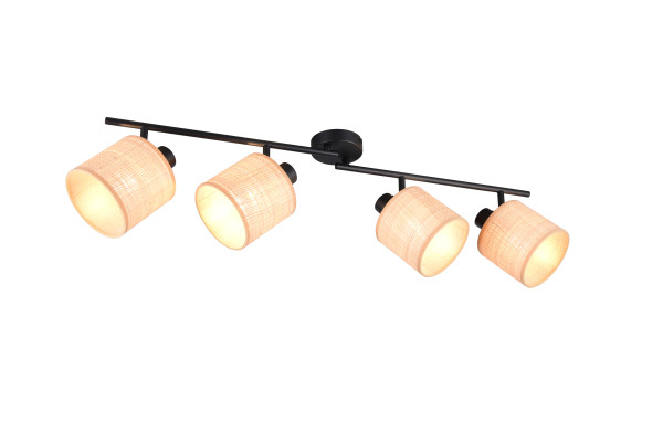 Wand-/Deckenspot AIMEE in schwarz aus Materialmix