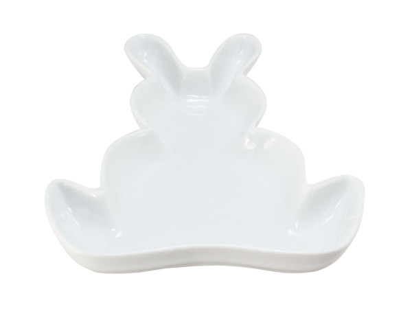 Teller RABBIT in weiß aus Porzellan