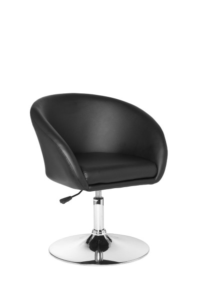 Sessel in schwarz aus Kunstleder