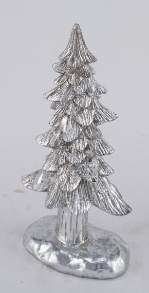Weihnachtsbaum in silberfarben aus Kunststoff