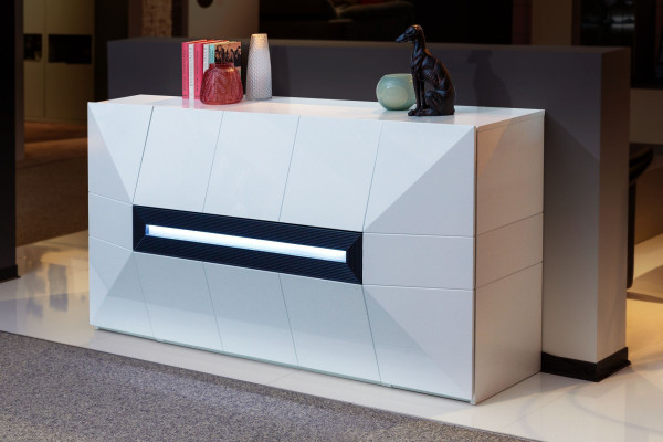 Sideboard MONDO PRISMA PLUS in weiß aus Lack Hochglanz