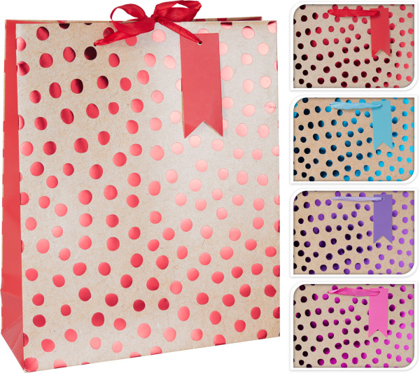 Geschenktasche DOTS in mehrfarbig aus Papier