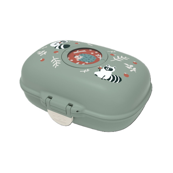 Snackbox RACCOON in grün aus Kunststoff