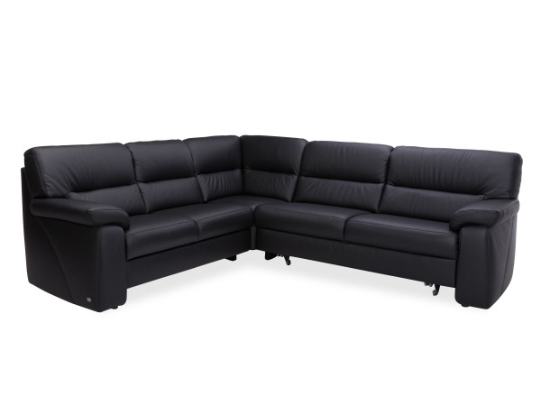 Polsterecke himolla 1112 in braun aus Leder