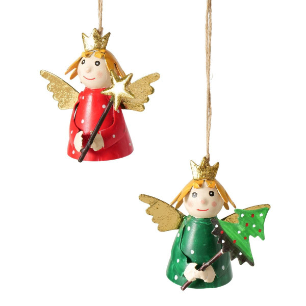 Christbaumschmuck Hänger EMMA in mehrfarbig aus Materialmix