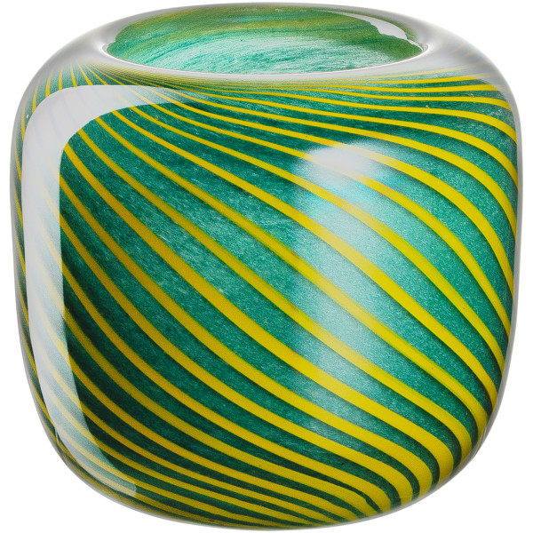 Vase LEONARDO FILO COLORI in grün aus Glas