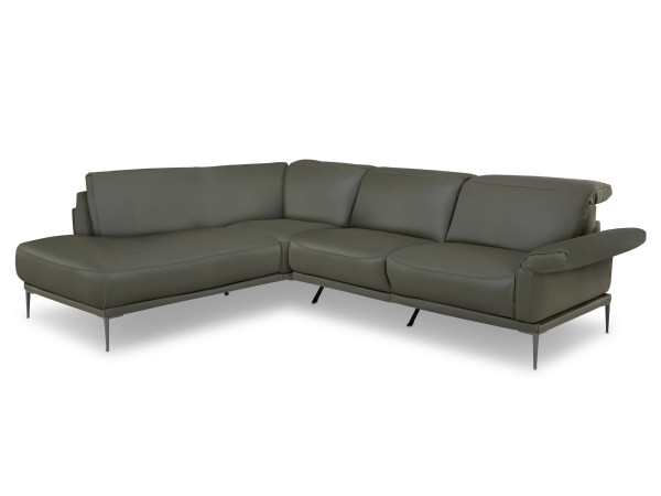 Polsterecke MONDO LILLIA in OLIVE aus Leder