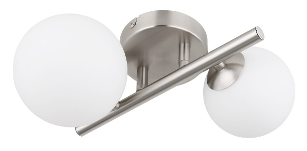 Wandleuchte RIHA in Nickel aus Metall