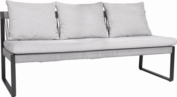 Sitzbank 3-sitzer TAMMO in anthrazit aus Aluminium