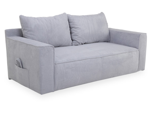 Schlafsofa HARPER JOPLIN in hellgrau aus Stoff