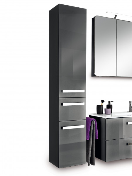 Hochschrank Aquarell 4005 in grau aus Lack