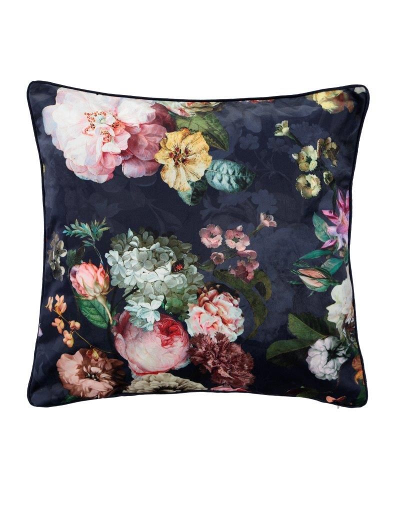 ESSENZA Zierkissen Dekokissen Fleur Burgund Blumen Blüten Rosen Samt 50x50 cm ESSENZA Zierkissen Dekokissen Fleur Burgund Blumen Blüten Rosen Samt 50x50 cm