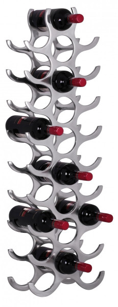Weinregal in silberfarben aus Aluminium