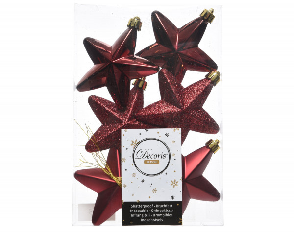 Hänger-Set STAR rot in rot aus Kunststoff