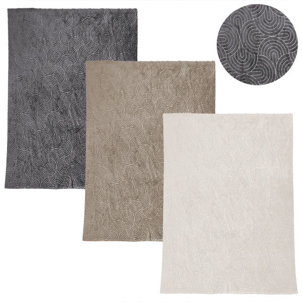 Decke FLANELL EMBOSSRD in mehrfarbig aus Polyester