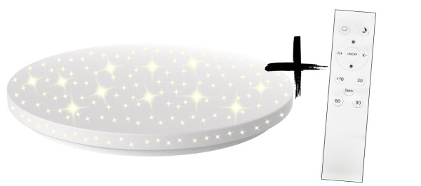 Deckenleuchte PROMINA-S LED in weiß aus Kunststoff