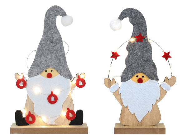 Dekofigur WICHTEL in blau aus Edelstahl