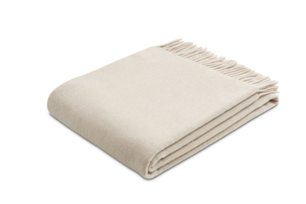 Plaid MONDO KUJA in beige aus Wolle