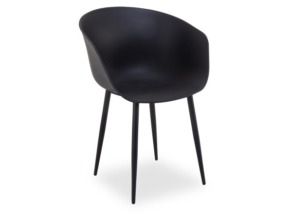 Gartenstuhl outdoor OVADA schwarz in schwarz