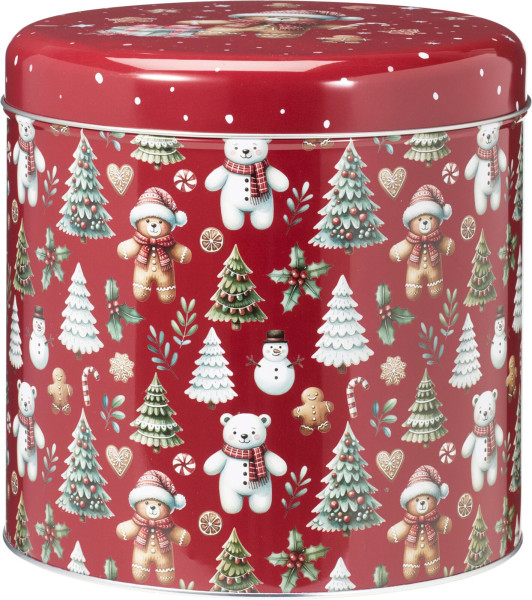 Plätzchendose M in rot aus Stahl