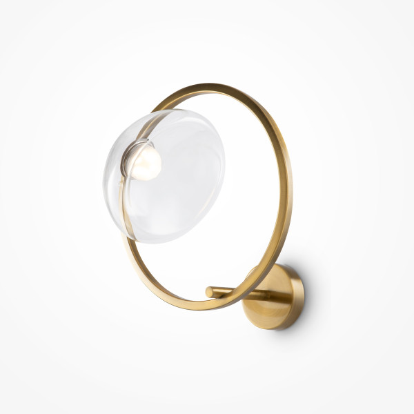 Wandleuchte LUNARE in messingfarben aus Metall