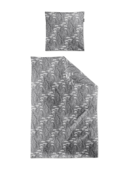 Bettwäsche LOTUS Tencel in grau aus Lyocell