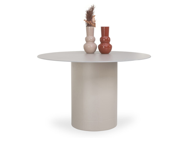 Esstisch HARPER PORNIC in creme aus Glas
