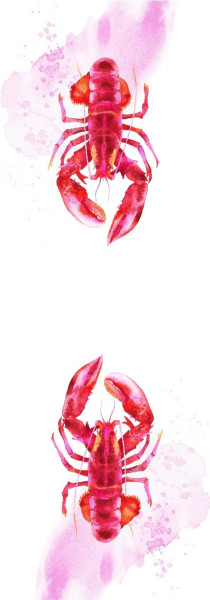 Tischläufer LOBSTER in pink aus Baumwolle