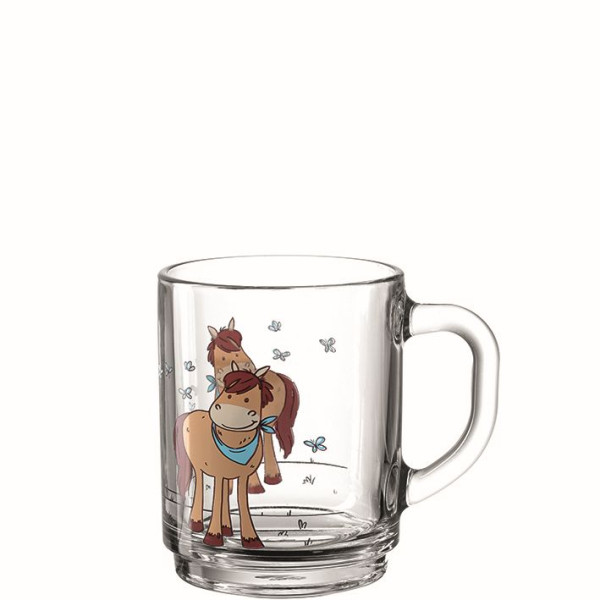 Tasse HORSE in transparent aus Glas