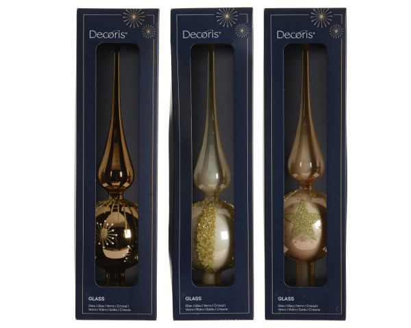 Baumspitze in braun aus Glas