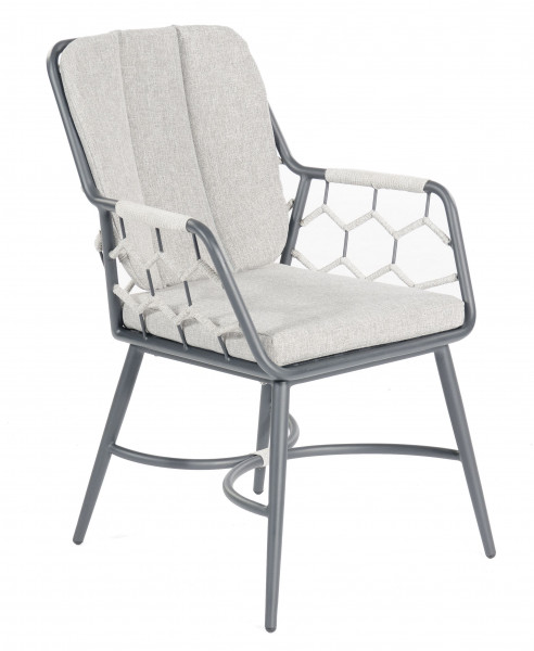 Loungesessel YALE in grau aus Aluminium