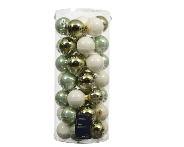 Weihnachtskugel-Box BIG GREEN MIX in grün aus Glas