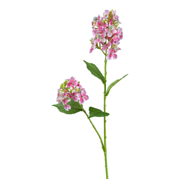 Kunstblume Wildhortensie in rosa aus Kunststoff