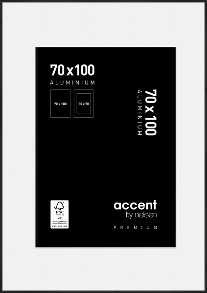 Bilderrahmen ACCENT PREMIUM in schwarz aus Aluminium