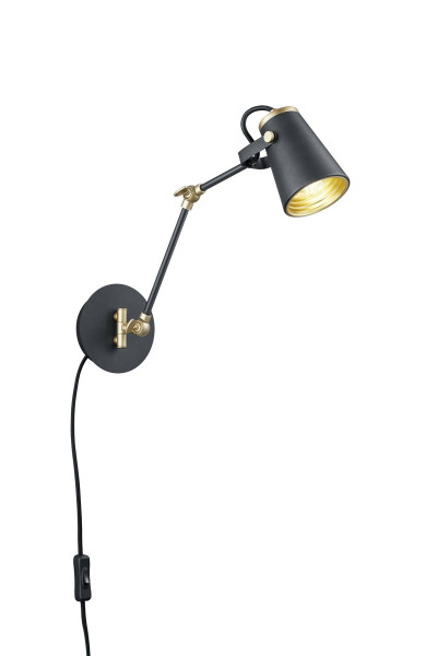 Wandleuchte EDWARD in schwarz aus Metall