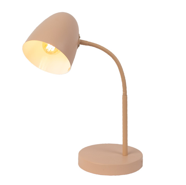 Tischleuchte JASON in beige aus Metall