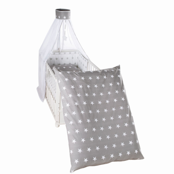 Bett-Set roba LITTLE STARS in grau aus Stoff