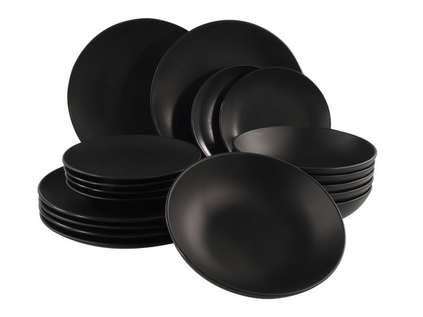 Tafelservice BLACK in schwarz aus Keramik