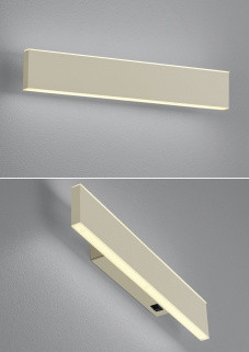 Wandleuchte HELL DELTA-B Akku in beige aus Metall