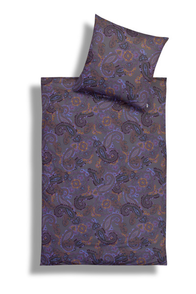 Bettwäsche FJODOR Mako-Satin in violett aus Baumwolle