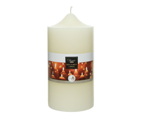 Altarkerze in creme aus Wachs