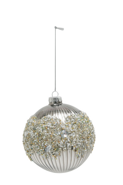 Weihnachtskugel PEARLS in schwarz aus Glas