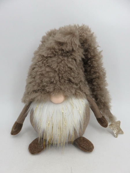 Wichtel PLÜSCH in braun aus Kunststoff