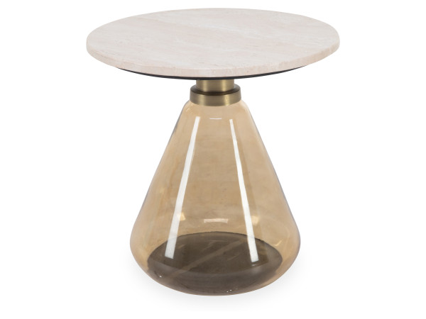 Beistelltisch HARPER CHINSALI in beige aus Stein