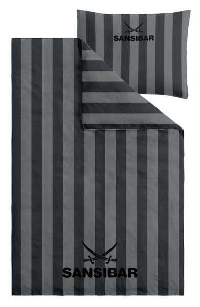 Bettwäsche SANSIBAR Satin in anthrazit aus Baumwolle