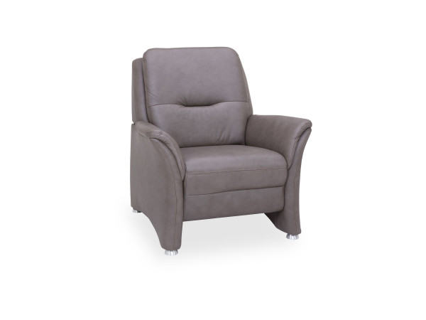 Sessel SP PUNTA in grau aus Leder